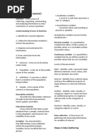 Statistics (Mid-Terms!) : Steps in Data Gathering