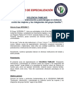 Curso de Especialización Violencia Familiar.