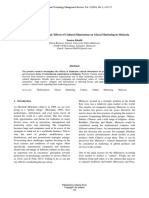 Going Global, Acting Local: Effects of Cultural Dimensions On Glocal Marketing in Malaysia