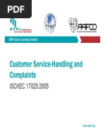 Quality Management System Customer Service and Complaints 2017