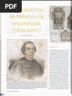 Los Gobiernos de México y La Arqueología (1810-2010)