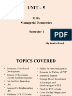 UNIT - 5 MBA Semester 1 Managerial Economics