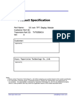 Product Specification: Part Name: Customer Part ID: Topovision ID: Ver: A 3.5 Inch TFT Display Module TVT0350K3-I