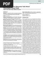 Utility of Operative Glaucoma Tube Shunt Viscoelastic Bolus Flush