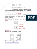 Suma y Resta de Numeros