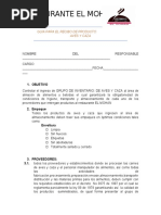 Guias de Recepcion de Alimentos para Restaurante