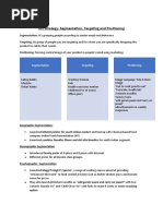 STP Strategy: Segmentation, Targeting and Positioning