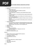 SWOT Analysis: Strength, Weakness, Opportunity and Threat