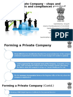 Forming A Private Company - Steps and Legal Documents and Compliances Required