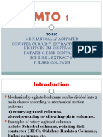 Mechanically Agitated Counter Current Extractor: Mixco Lightnin CM Contractor Rotating Disk Contactor Scheibel Extractor Pulsed Columns