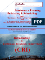 Reliable Maintenance Planning, Estimating & Scheduling