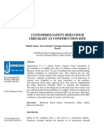 Customised Safety Behaviour Checklist at Construction Site