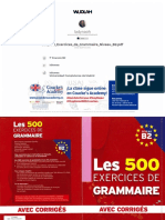 Les 500 Exercices de Grammaire Niveau B2