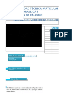 Hoja de Calculo Perfil Creager WES y Toma Convencional