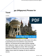 Basic Ilonggo (Hiligaynon) Phrases For Travel