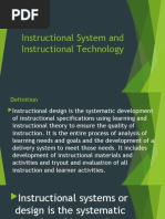 Instructional System and Instructional Technology