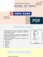 Kano Model of HDFC Bank