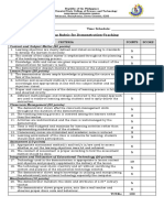 Scoring Rubric For Demonstration-Teaching: Name of Demonstrator: Subject: Time Schedule