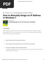 How To Manually Assign An IP Address in Windows 7