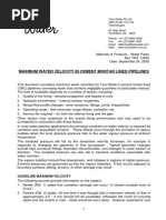 TWT 14926 Maximum Allowable Water Velocities in CML Pipe