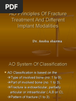 AO Principles of Fracture Treatment and Different Implant Modalities