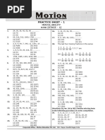 Practice Sheet - 1: (STAGE - 1)