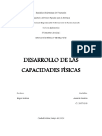 DESARROLLO DE LAS CAPACIDADES FÍSICAS - Educación Física y Recreación - UNEFA, CIUDAD BOLÍVAR