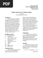 Modal Analysis of A Cantilever Beam