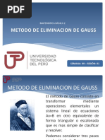 Método de Eliminación de Gauss