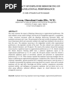 Awesu, Oluwafemi Ganiu (BSC., Nce) : The Impact of Employee Resourcing On Organizational Performance