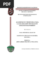 Algoritmo en Tiempo Real para La Localización de Fallas en Líneas de Transmisión