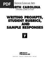 North Carolina: Writing Prompts, Student Rubrics, AND Sample Responses