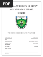 National Univirsty of Study and Research in Law, Ranchi: The Chronicles of Death Foretold