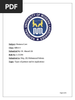 M.Ahmad Ali Types of Partners