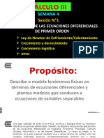 Semana 04 - S1 APLICACIONES DE EDO 1ER ORDEN