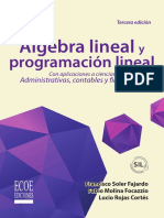 Álgebra Lineal y Programación Lineal