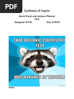 Synthesis of Asprin Lab
