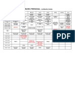 Ejemplo de HORARIO PERSONAL