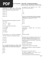Test 52 - Chemical Kinetics - Top of Pyramid