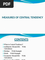 Measures of Central Tendency - 1