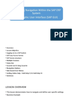 Lesson 1 Performing Navigation Within The SAP ERP System