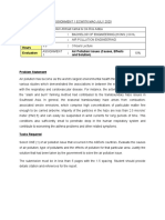 Lecturer Programme: Course: Credit Hours: Evaluation: Air Pollution Issues (Causes, Effects and Solution)