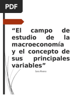 El Campo de Estudio de La Macroeconomia