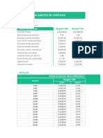 Planilla de Excel para Calculadora de Gastos de Vehiculo