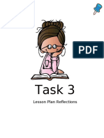 Task 3: Lesson Plan Reflections