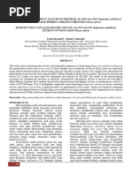 Toxicity Test and Allelopathy Test of Alang-Alang (Imperata Cylindrica) EXTRACT ON RICE SEED (Oryza Sativa)