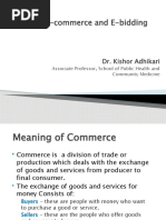 E-Commerce and E-Bidding: Dr. Kishor Adhikari