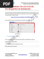 Pre Requisitos de Instalación Oracle Database 12c 12.1.0.2.0