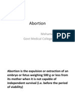 Abortion: Mohamed Sinan Govt Medical College, Calicut