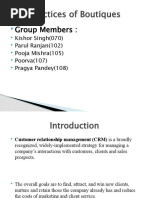 Group Members:: CRM Practices of Boutiques